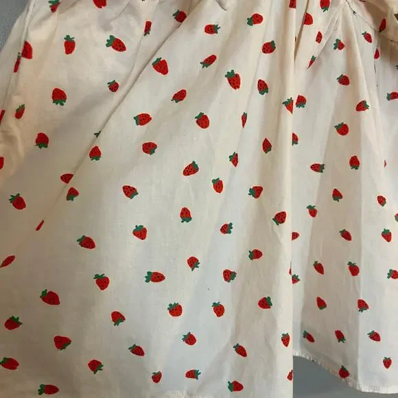 Madewell Women's Size 2 Cotton Tie-Front Keyhole Cami Top in Fresh Strawberries - Picture 4 of 12